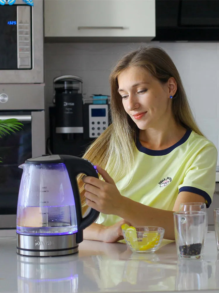 Electric Glass Kettle 2 Liter - Fast Boil, Temperature Control, Keep Warm Function - ZOOMNSTORE