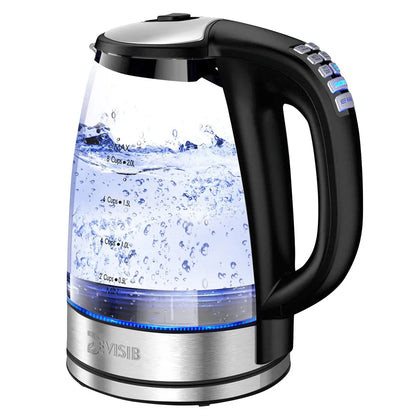 Electric Glass Kettle 2 Liter - Fast Boil, Temperature Control, Keep Warm Function - ZOOMNSTORE