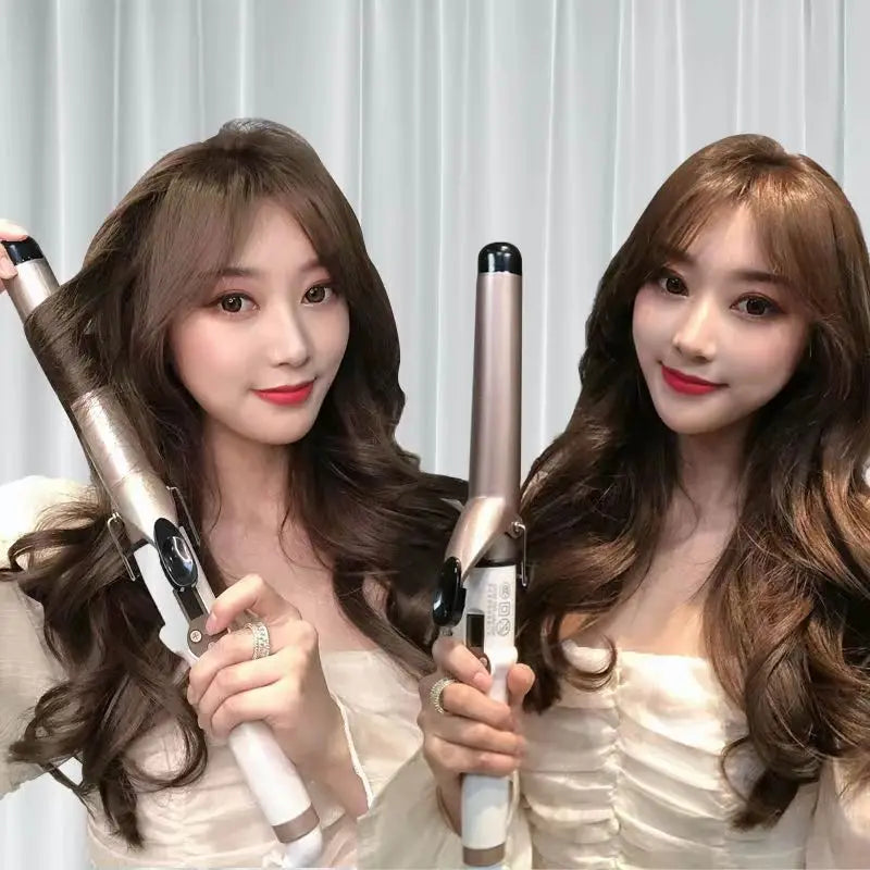 Electric Hair Curler - Professional Curling Iron With Adjustable Heat & Tourmaline Ceramic Wand - ZOOMNSTORE