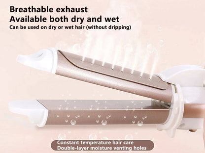 Electric Hair Curler - Professional Curling Iron With Adjustable Heat & Tourmaline Ceramic Wand - ZOOMNSTORE