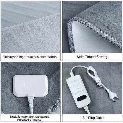 Electric Heating Blanket - Automatic Thermostat Double Body Warmer | Heated Mattress Pad 220V EU Plug - ZOOMNSTORE