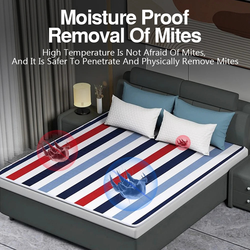 Electric Heating Blanket - Dual Control Thermal Bed Mat With Adjustable Temperature - ZOOMNSTORE