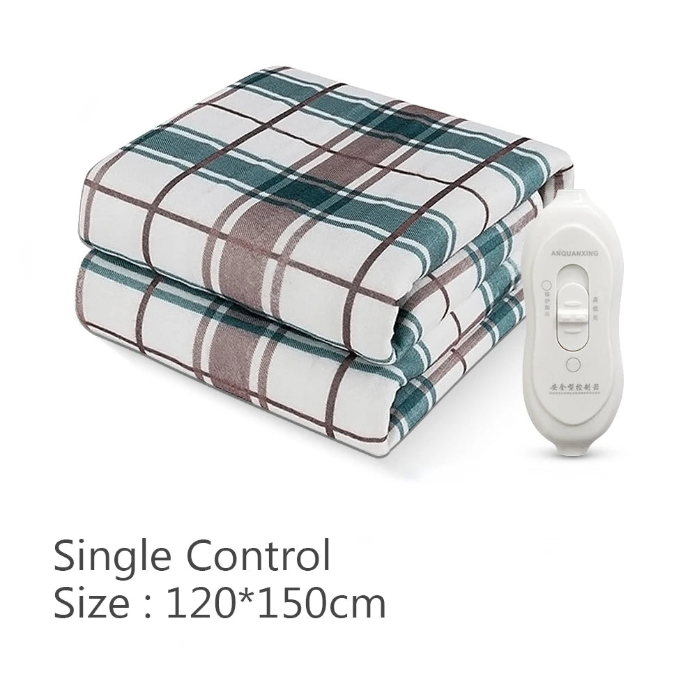 Electric Heating Blanket - Dual Control Thermal Bed Mat With Adjustable Temperature - ZOOMNSTORE