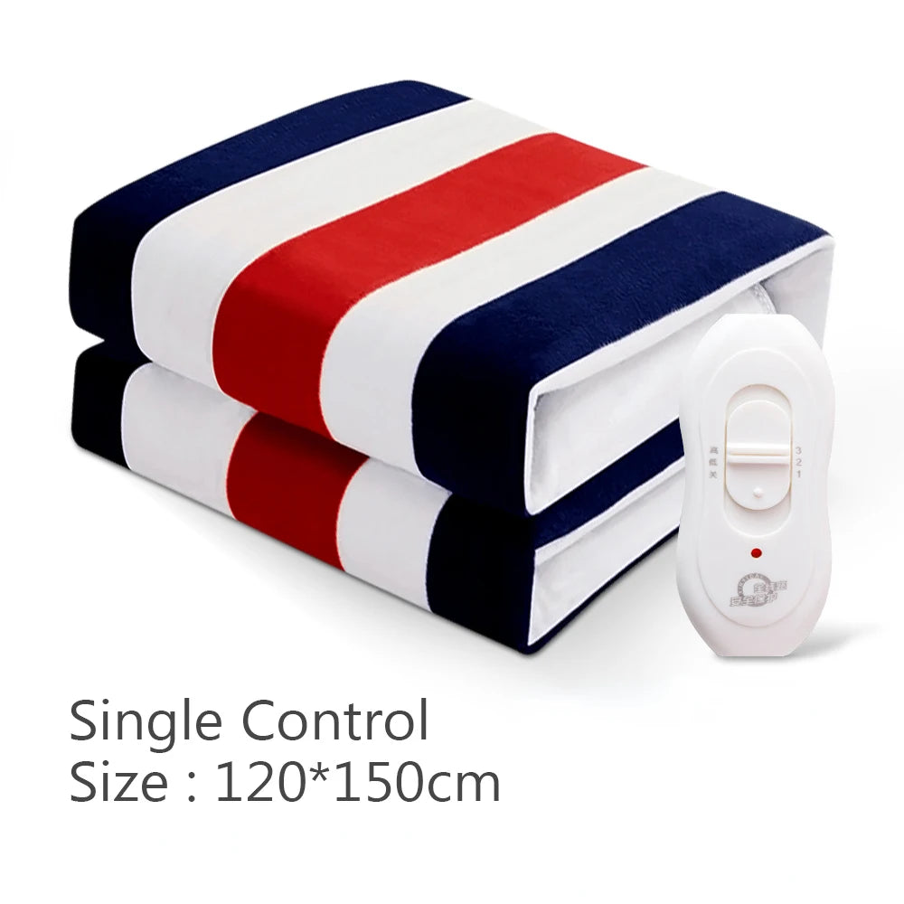 Electric Heating Blanket - Dual Control Thermal Bed Mat With Adjustable Temperature - ZOOMNSTORE