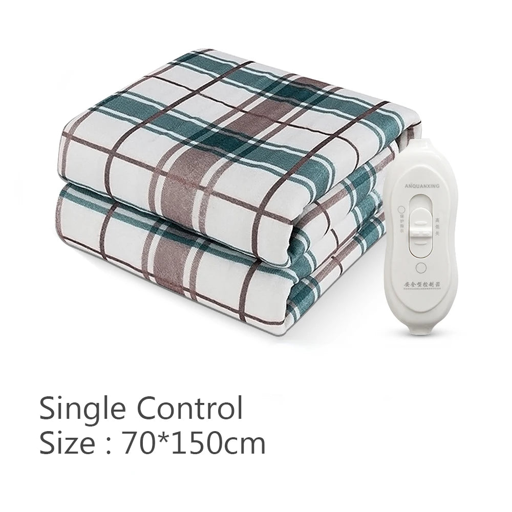 Electric Heating Blanket - Dual Control Thermal Bed Mat With Adjustable Temperature - ZOOMNSTORE
