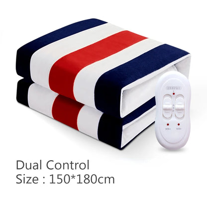 Electric Heating Blanket - Dual Control Thermal Bed Mat With Adjustable Temperature - ZOOMNSTORE