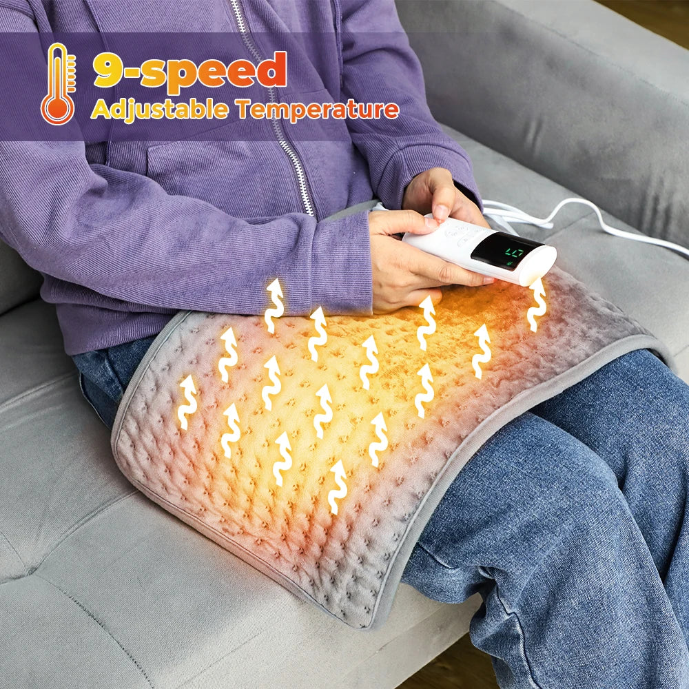 Electric Heating Pad - Adjustable Temperature Pain Relief Heat Pad for Back Neck Shoulder - ZOOMNSTORE