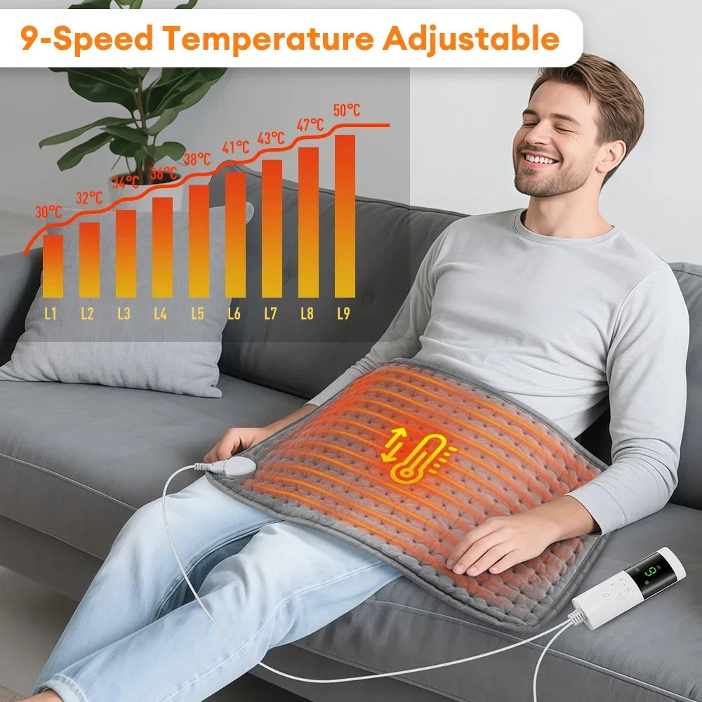 Electric Heating Pad | Washable Heating Pad for Back & Neck Shoulder Warmer with Timer - ZOOMNSTORE