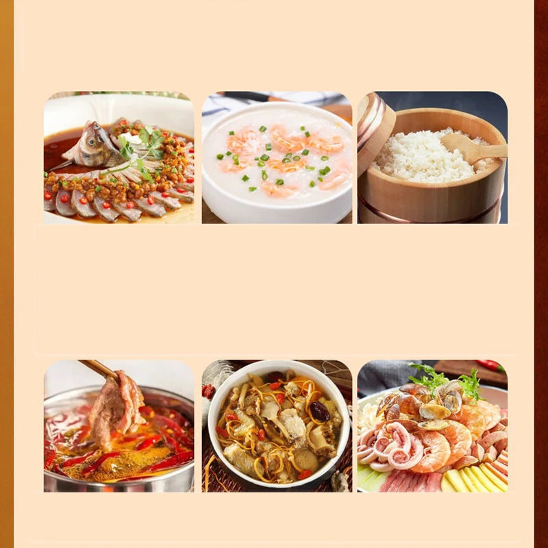 Electric Hot Pot Cooker - Multicooker for Stews Soups Noodles and Eggs - ZOOMNSTORE