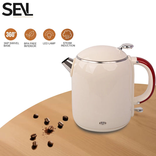 Electric Kettle 1 Liter - Fast Boiling Stainless Steel Kettle With Auto Shut-Off - ZOOMNSTORE