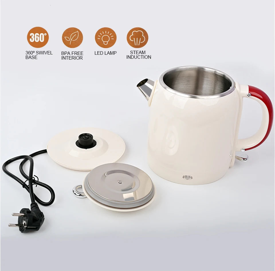 Electric Kettle 1 Liter - Fast Boiling Stainless Steel Kettle With Auto Shut-Off - ZOOMNSTORE