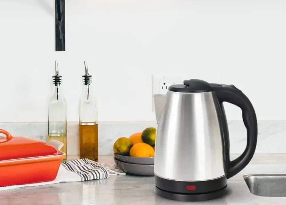 Electric Kettle Stainless Steel 2 Liter - 1500W Fast Boiling Smart Kitchen Appliance - ZOOMNSTORE