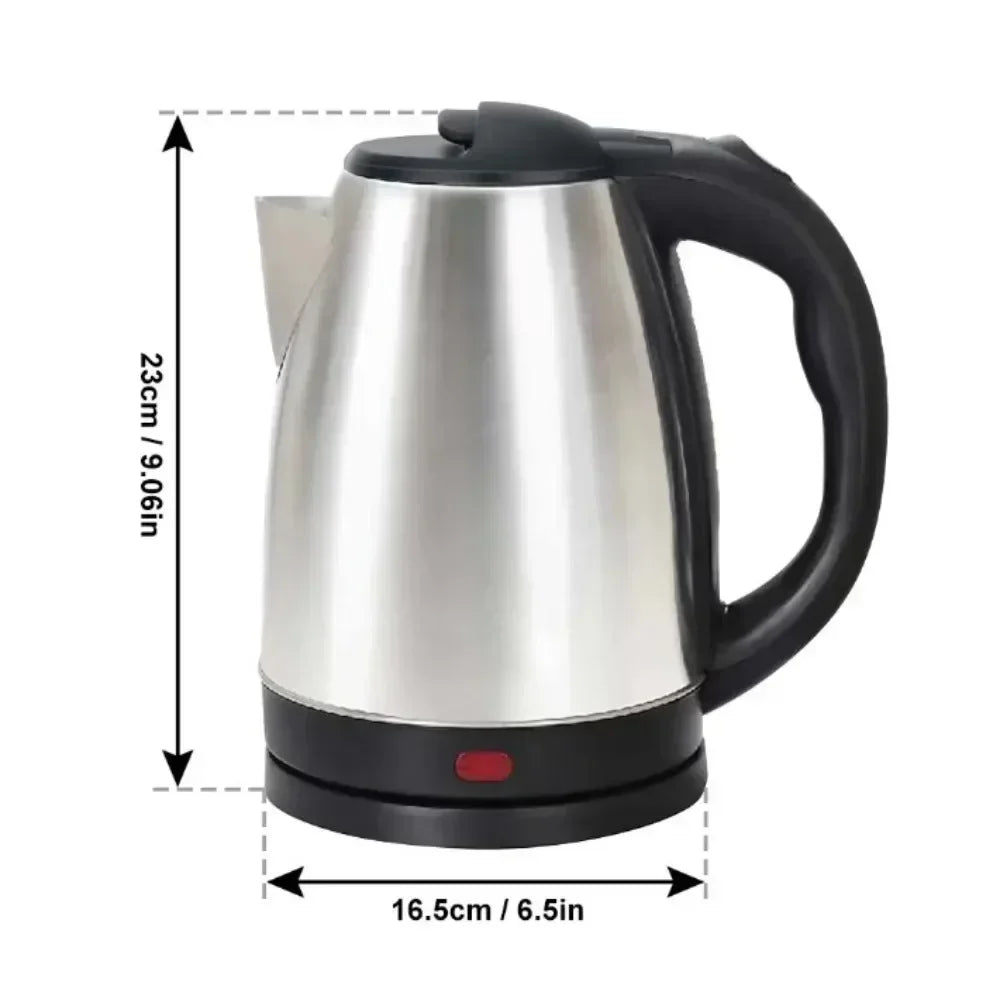 Electric Kettle Stainless Steel 2 Liter - 1500W Fast Boiling Smart Kitchen Appliance - ZOOMNSTORE