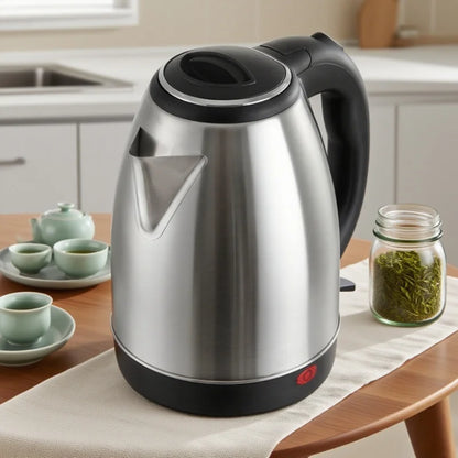 Electric Kettle Stainless Steel 2 Liter - 1500W Fast Boiling Smart Kitchen Appliance - ZOOMNSTORE