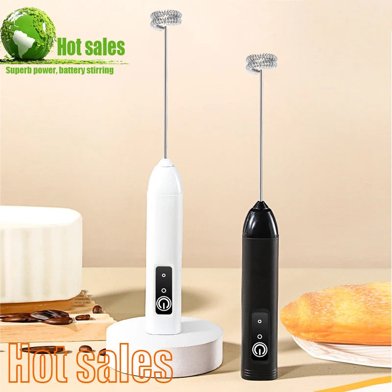 Electric Milk Frother - Coffee Maker Foamer & Egg Beater Tool | Handheld Portable Blender Mixer - ZOOMNSTORE