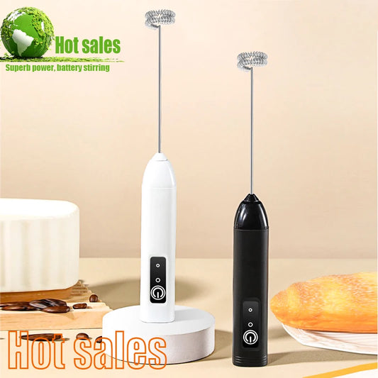 Electric Milk Frother - Coffee Maker Foamer & Egg Beater Tool | Handheld Portable Blender Mixer - ZOOMNSTORE
