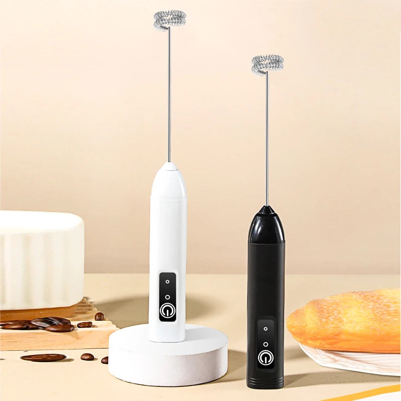 Electric Milk Frother - Coffee Maker Foamer & Egg Beater Tool | Handheld Portable Blender Mixer - ZOOMNSTORE