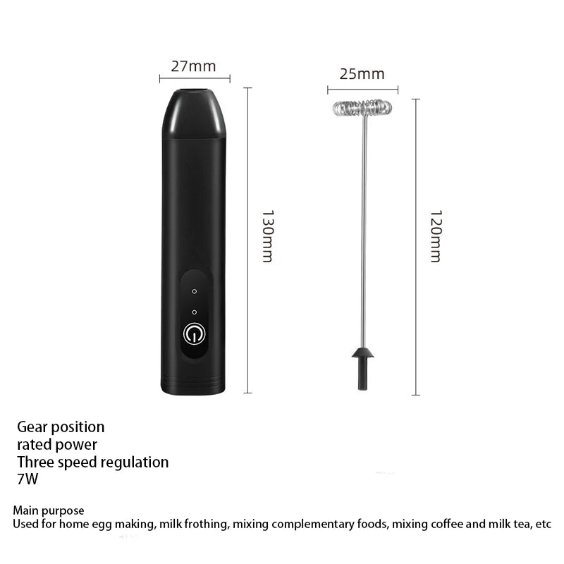 Electric Milk Frother - Coffee Maker Foamer & Egg Beater Tool | Handheld Portable Blender Mixer - ZOOMNSTORE