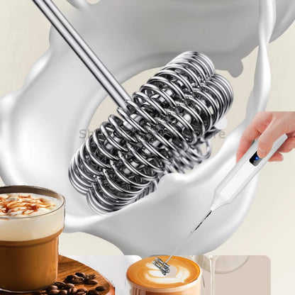 Electric Milk Frother  Handheld Mixer - Portable Coffee Blender Tool - ZOOMNSTORE