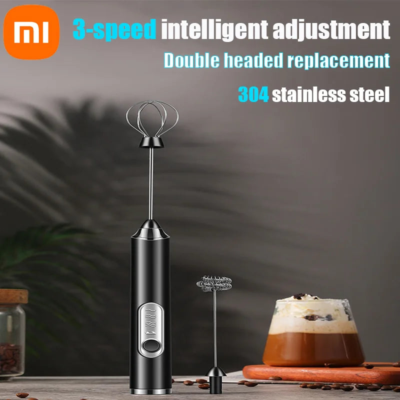Electric Milk Frother - Mini Handheld Wireless USB Rechargeable Milk Whisk - ZOOMNSTORE