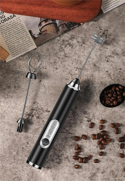 Electric Milk Frother - Mini Handheld Wireless USB Rechargeable Milk Whisk - ZOOMNSTORE