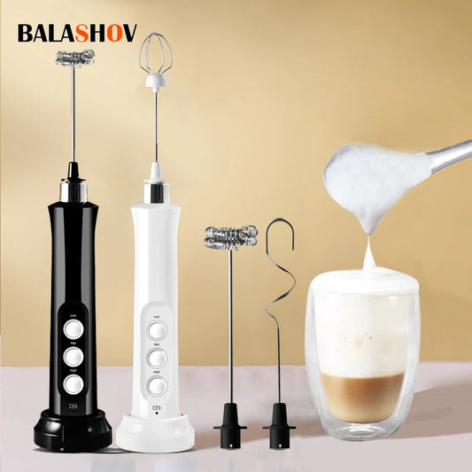 Portable Electric Milk Frother - Handheld Rechargeable Foam Maker  Drink Mixer - ZOOMNSTORE