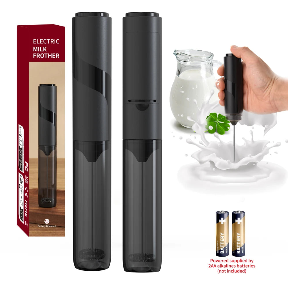 Electric Milk Frother - Portable Stainless Steel Handheld Coffee Wand With 10000 RPM - ZOOMNSTORE