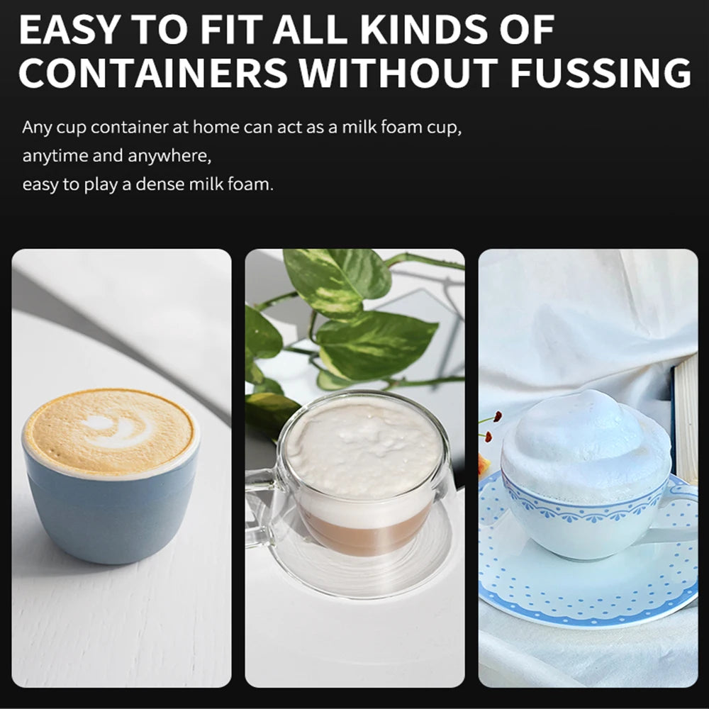 Electric Milk Frother - Portable Stainless Steel Handheld Coffee Wand With 10000 RPM - ZOOMNSTORE