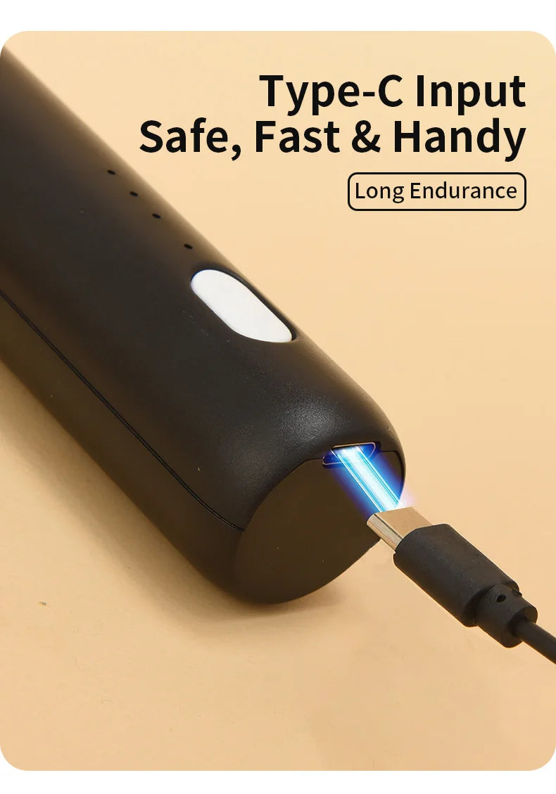 Electric Milk Frother - Rechargeable Stainless Steel Blender 3 Speeds Foam Maker - ZOOMNSTORE