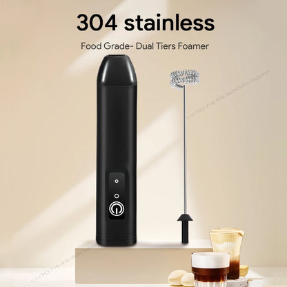 Electric Milk Frother USB Rechargeable 3 Speed Milk Frother Foam Maker Wand - ZOOMNSTORE