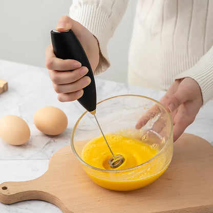 Electric Milk Frother Wireless Handheld Egg Beater - Battery Powered Whisk Mixer - ZOOMNSTORE