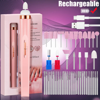 Electric Nail Drill – Portable Manicure Set with USB Charge | Adjustable Speed Gel Polisher - ZOOMNSTORE