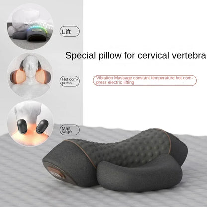 Electric Neck Massager With Cervical Pillow | Hot Compress & Vibration Therapy - ZOOMNSTORE