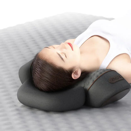 Electric Neck Massager With Cervical Pillow | Hot Compress & Vibration Therapy - ZOOMNSTORE