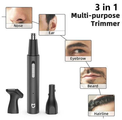 Xiaomi Mijia 3-in-1 Electric Nose Ear Hair Trimmer - Rechargeable Painless Clipper for Men - ZOOMNSTORE