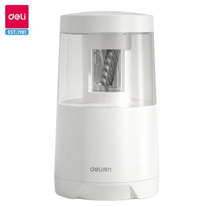 Deli Electric Pencil Sharpener Multi-Pen Dual Power Safety Protection Alloy Steel Roller Blade Pencil Sharpener School Supplies - ZOOMNSTORE