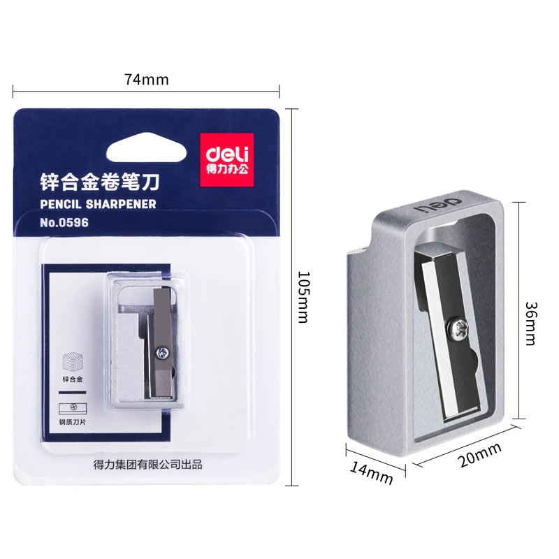 Deli Electric Pencil Sharpener Multi-Pen Dual Power Safety Protection Alloy Steel Roller Blade Pencil Sharpener School Supplies - ZOOMNSTORE