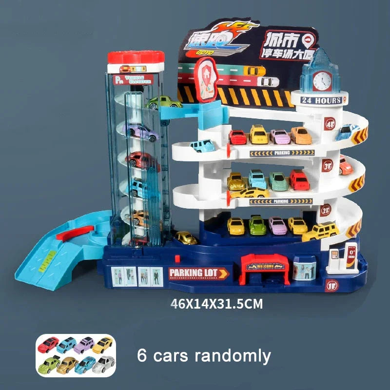 Electric Rail Car Dinosaur Building Parking Lot Adventure Racing Rail Car Toys Children Brain Mechanical Interactive Rail Cars - ZOOMNSTORE