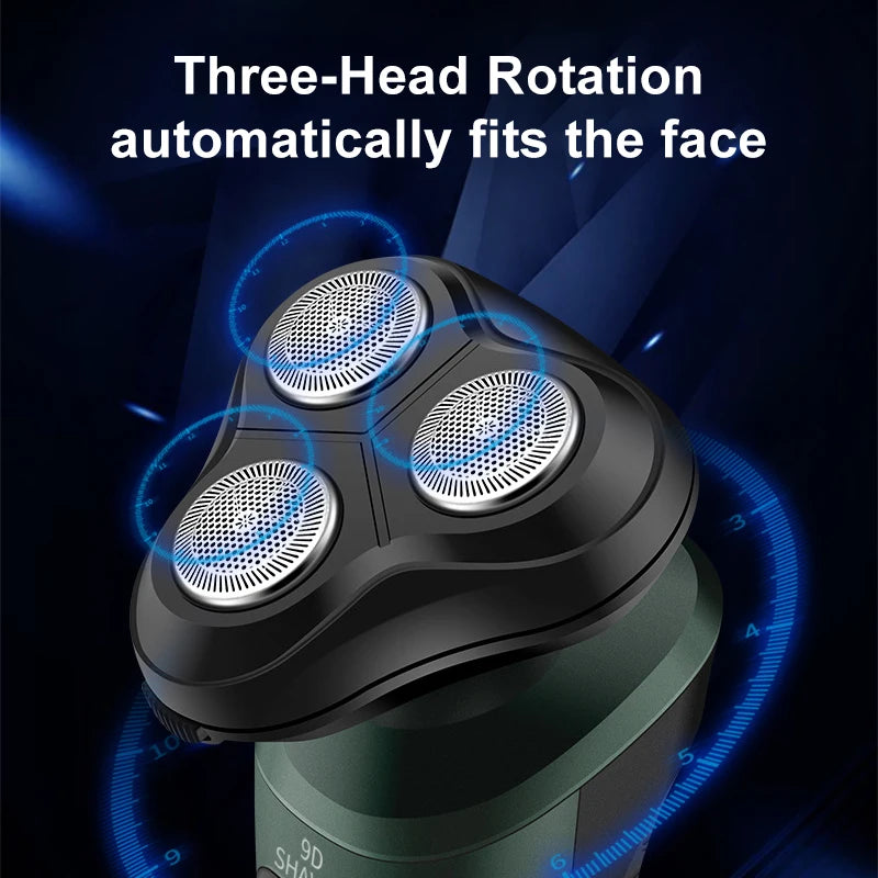 9D Electric Shaver - USB Rechargeable High-Power Washable Beard Trimmer - ZOOMNSTORE