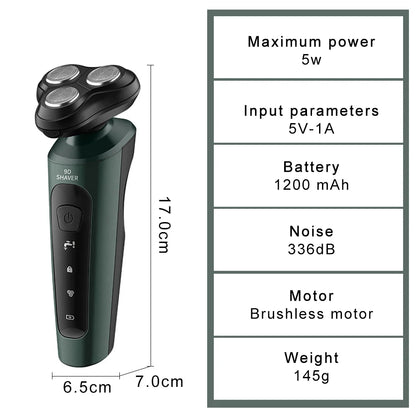 9D Electric Shaver - USB Rechargeable High-Power Washable Beard Trimmer - ZOOMNSTORE