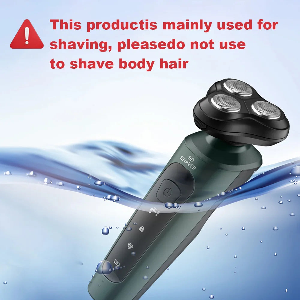 9D Electric Shaver - USB Rechargeable High-Power Washable Beard Trimmer - ZOOMNSTORE