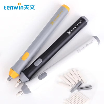 Tenwin Adjustable Electric Rubber Eraser With Rubber Refills Battery Power For Sketch Drawing Erasing School Stationery Supplies - ZOOMNSTORE
