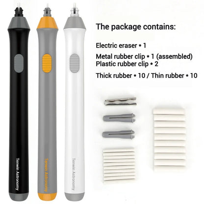 Tenwin Adjustable Electric Rubber Eraser With Rubber Refills Battery Power For Sketch Drawing Erasing School Stationery Supplies - ZOOMNSTORE