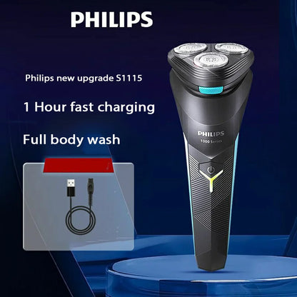 Philips S1113 Electric Shaver - USB Rechargeable Stainless Steel Razor with PowerCut Blades - ZOOMNSTORE