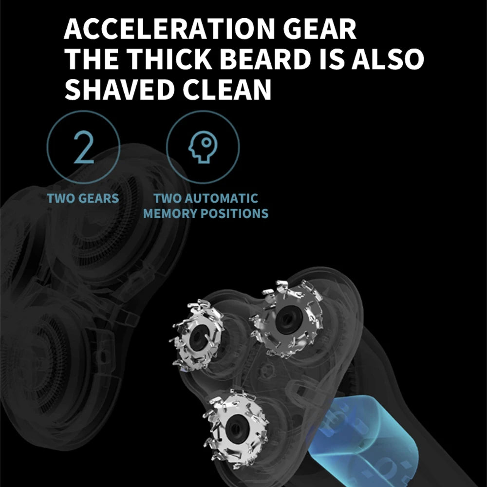 XIAOMI MIJIA S500 Electric Shaver - WetDry Triple Blade Mens Razor - ZOOMNSTORE