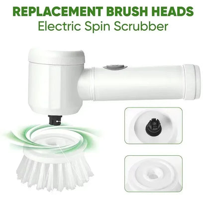 Cordless Electric Spin Scrubber - 5-in-1 Cleaning Brush with Adjustable Handle and 5 Brush Heads - ZOOMNSTORE