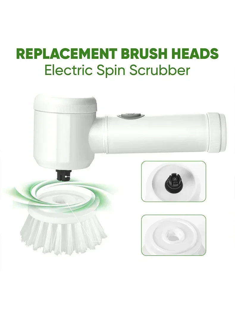 Cordless Electric Spin Scrubber - 5-in-1 Cleaning Brush with Adjustable Handle and 5 Brush Heads - ZOOMNSTORE