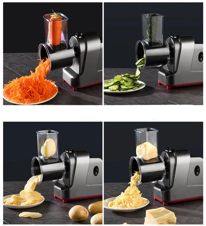 Electric Vegetable Slicer 5 in 1 Kitchen Tool - Stainless Steel Grater & Shredder - ZOOMNSTORE