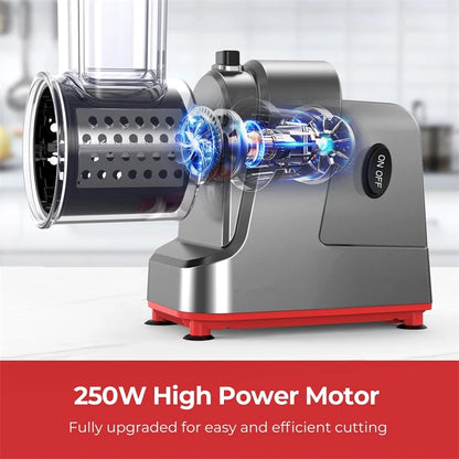 Electric Vegetable Slicer 5 in 1 Kitchen Tool - Stainless Steel Grater & Shredder - ZOOMNSTORE
