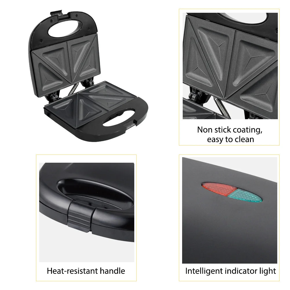 Electric Waffle Maker – Professional 2 Slice Non-Stick Breakfast Machine - ZOOMNSTORE